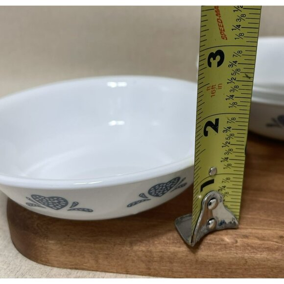 Set of 4 Corelle Blue Heart Sponge 5 Inch Berry Dessert Bowl - Picture 6 of 6